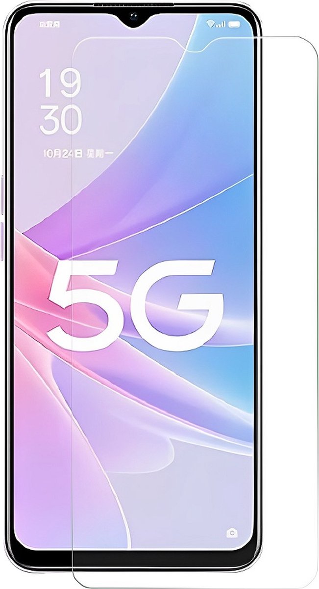 LuxeBass Screenprotector geschikt voor Oppo A17- Tempered Glas - glas scherm - bescherming
