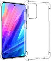 LuxeBass Siliconen hoesje geschikt voor Samsung Galaxy A53 5G - Transparant - Antishock - Bumper case - telefoonhoes - gsm hoes - telefoonhoesje