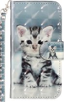 Boekhoesje met print geschikt voor Samsung Galaxy S22 - Cute Kitten gsm hoesje - telefoonhoes - telefoonhoesjes