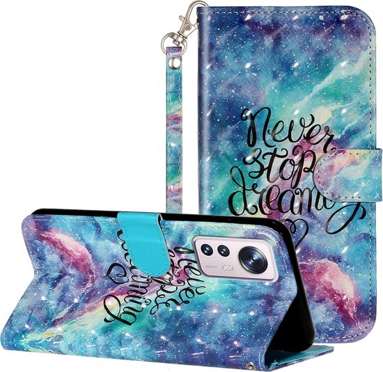 Couverture de livre avec impression adaptée pour Xiaomi 12 Lite - Housse de téléphone portable Dreaming Universe - Housse de téléphone - Housses de téléphone