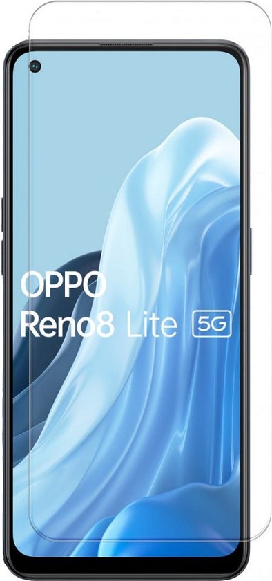 Protecteur d'écran LuxeBass Tempered adapté à Oppo Reno 8 Lite - Transparent - Verre trempé - protecteur d'écran