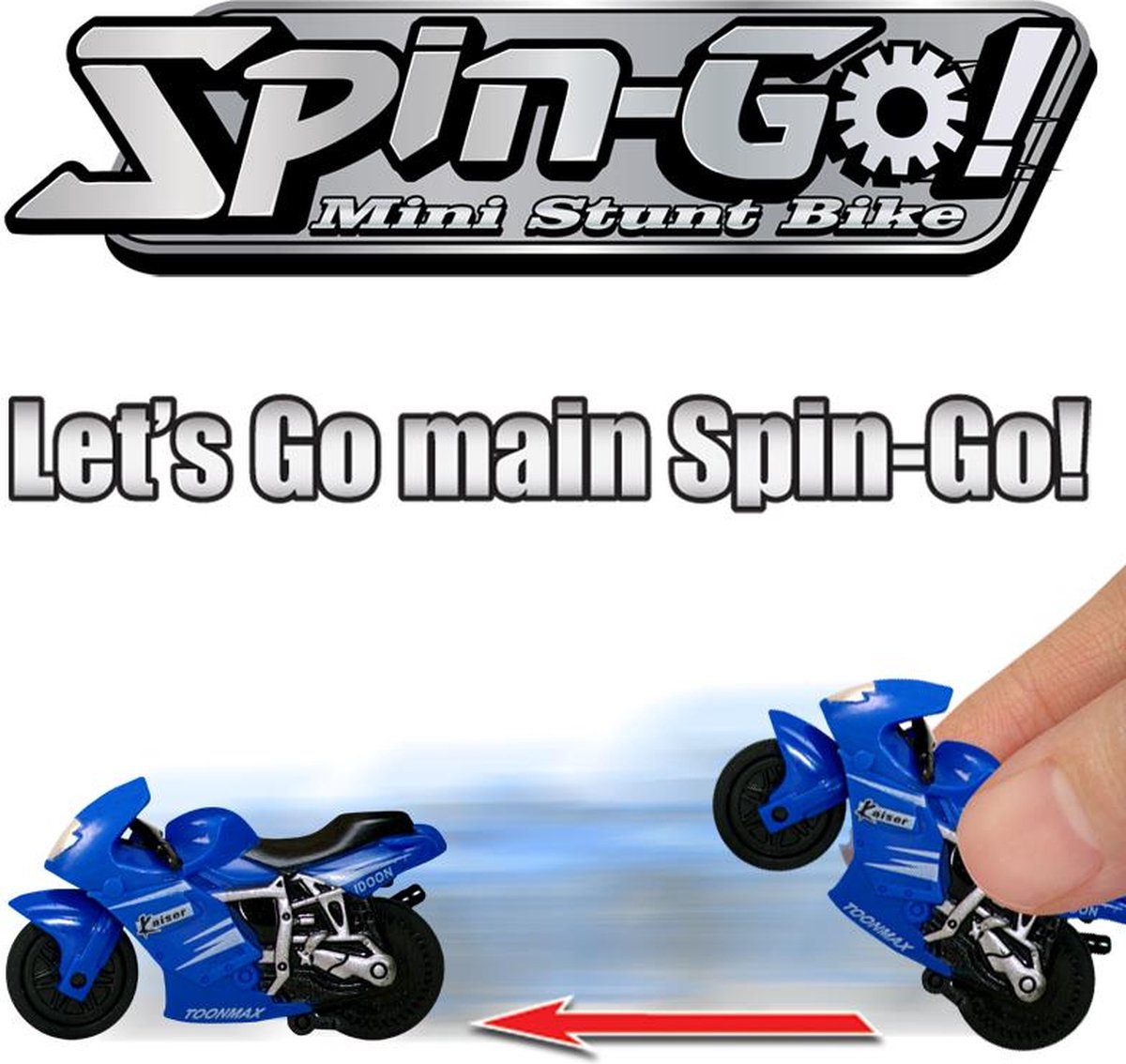 Speelset Mini Stunt Bike Spin Go Racebaan met Loopings en 2x Motor Autobike. bol