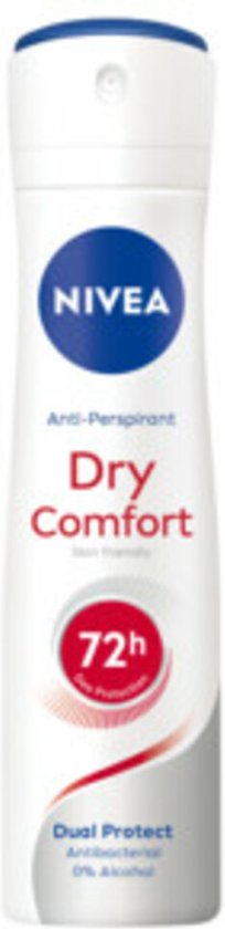 NIVEA Dry Comfort Deodorant Spray - Droog gevoel - 72 uur bescherming - Met mineralen en DryPlus-systeem - Alcoholvrij - 6 x 150 ml - NIVEA