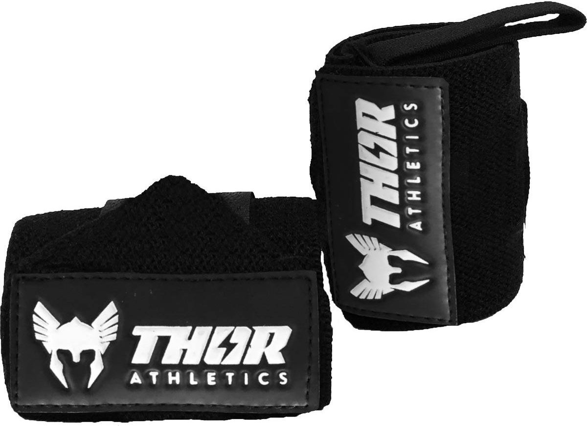 Thor Athletics Wrist Wraps - Fitness - Polsbrace voor Krachttraining - Ondersteuning voor Pols - 60 cm - Zwart - Thor Athletics