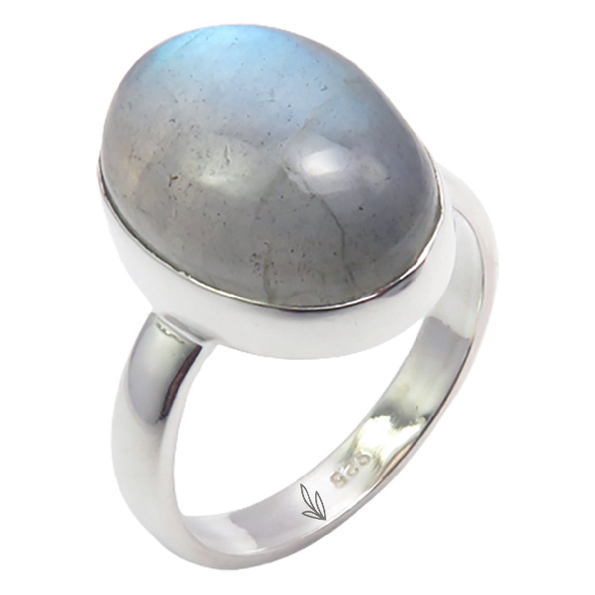 Natuursieraad - 925 sterling zilver labradoriet ring maat 16.50 - luxe edelsteen sieraad - handgemaakt