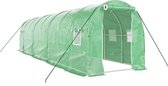 Bol.com vidaXL - Tuinkas - met - stalen - frame - 16 - m² - 8x2x2 - m - groen aanbieding