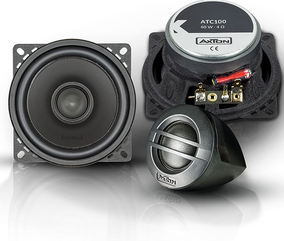 Axton ATC100 - Autospeakers - 10cm luidspreker - 2weg composet - 80 Watt - 100mm speakers