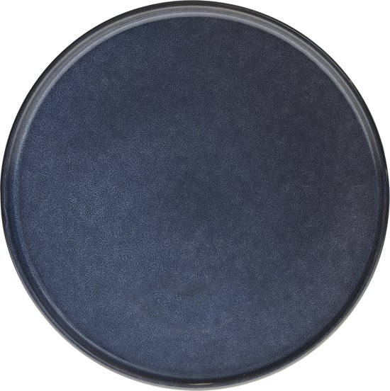 Assiettes plates Terre - set de 6 pièces Céramique émaillée 27 cm - Blauw