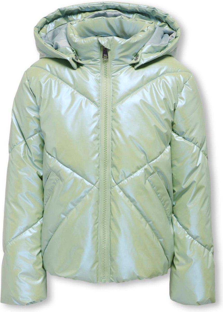 ONLY KOGJODIE METALLIC HOOD PUFFER CP OTW Meisjes Jas - Maat 158 | bol.com
