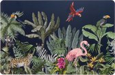 Unique Living Placemat/onderlegger - 1x - jungle print - 44 x 28 cm - tafeldecoratie