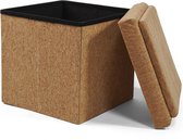 Human Comfort - Opbergbox - Table d'appoint - Liège - Coffre à jouets - Coffret Lego - Table de jeu - Carré - Pliable - Ottoman