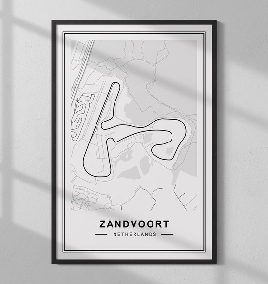 Formule 1 Zandvoort Nederland Circuit Track Poster Muur Decoratie Schilderij - Formaat 70 x 50 cm