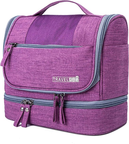 Aucuu reiscultuurtas, make-uptas, transparante cultuurtas voor dames, draagbare waterdichte cultuurtas organizer, ritssluiting make-uptas met grote capaciteit voor dames en heren, #3 Style C, 1 stuks