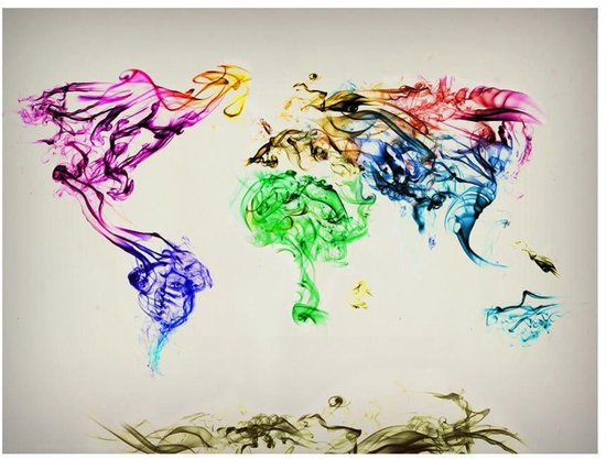 Foto: Fotobehangkoning behang vliesbehang fotobehang dancing smoke trails 300 x 231 cm