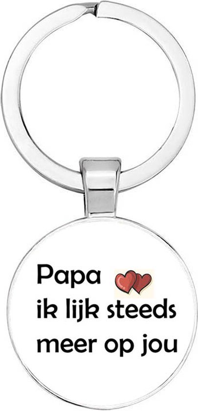 Akyol - Papa ik lijk steeds Sleutelhanger - liefde - je vader - familielid - cadeautje voor papa - familie - cadeau - verjaardag - kado - geschenk - gift - verrassing - vaderdag - 2,5 x 2,5 CM