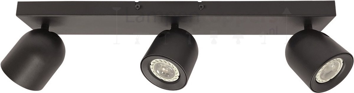 Solare Opbouwspot 3-lichts balk zwart - Modern - Freelight