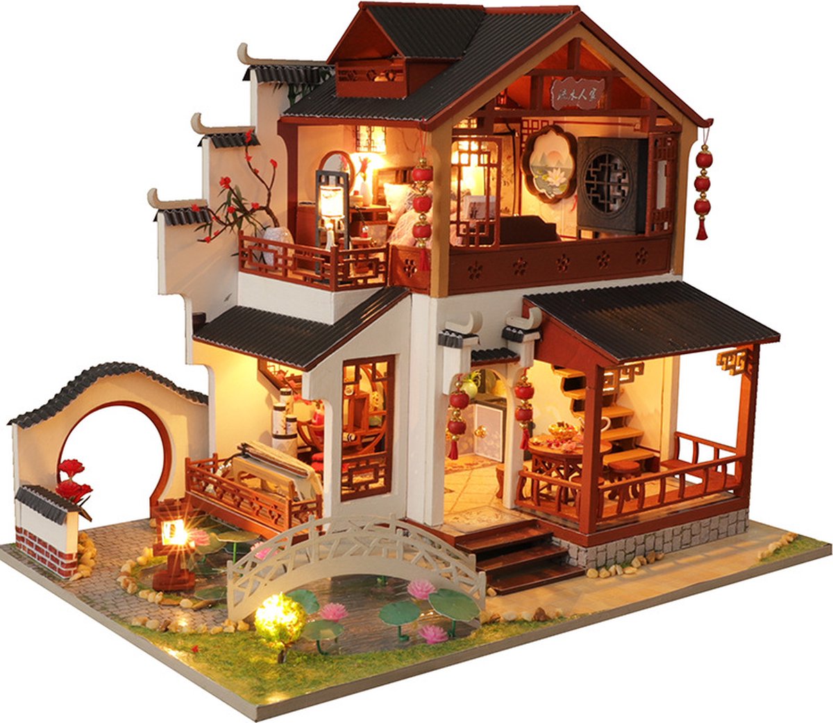 Kit de construction Premium Miniature XXL - Modèle de bibliothèque magique  DIY - Kit