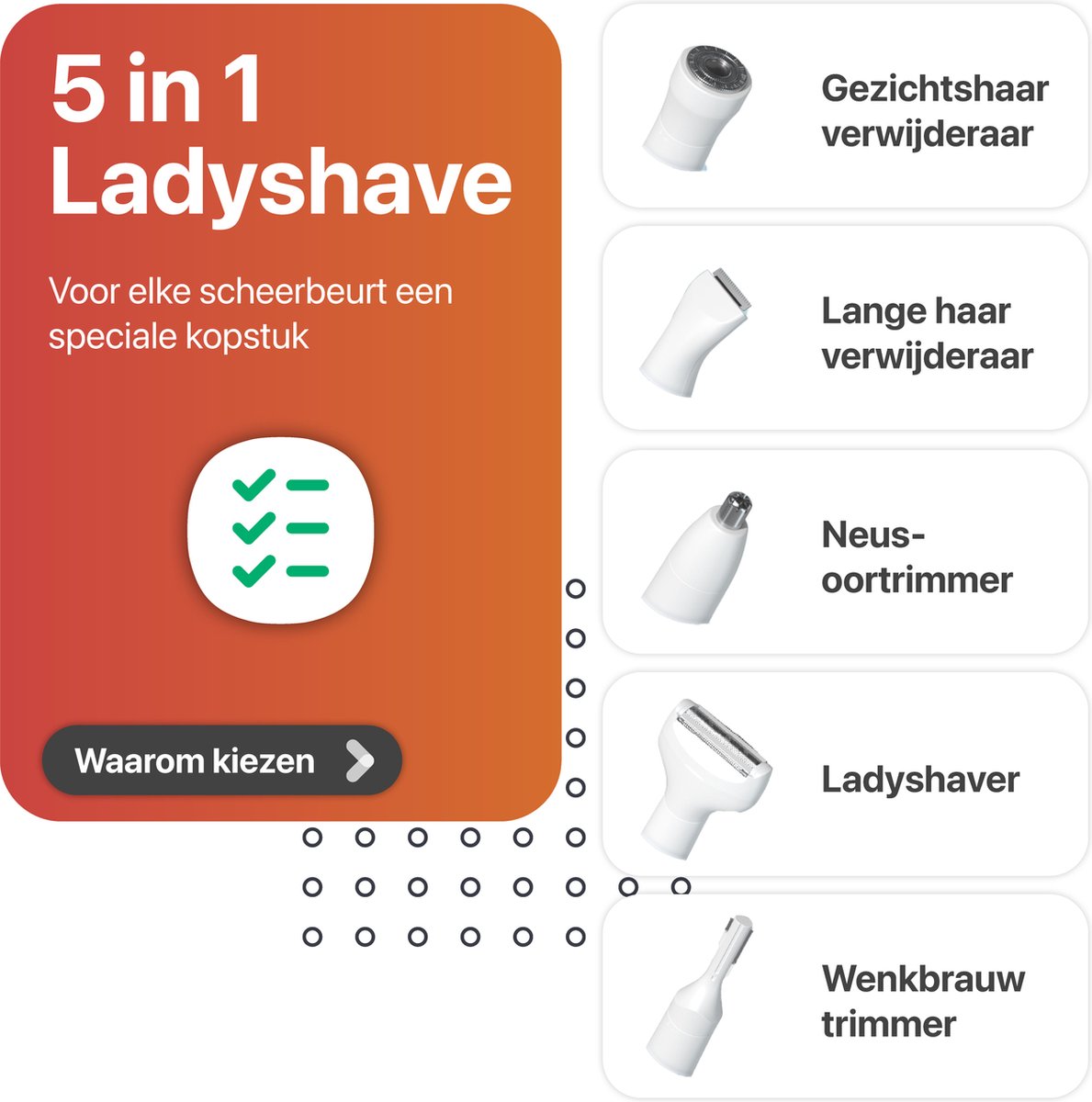 Smart-Tech Ladyshave 5-in-1 - Ontharingsapparaat thumbnail 3