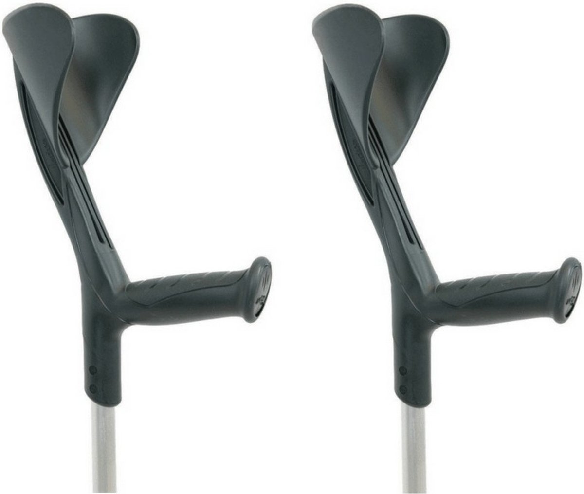 Herdegen Elleboogkrukken - Paar van 2 - Set krukken - Voor revalidtie - Loopkrukken - Ergonomisch - Gesloten manchet - Evolution - Zwart