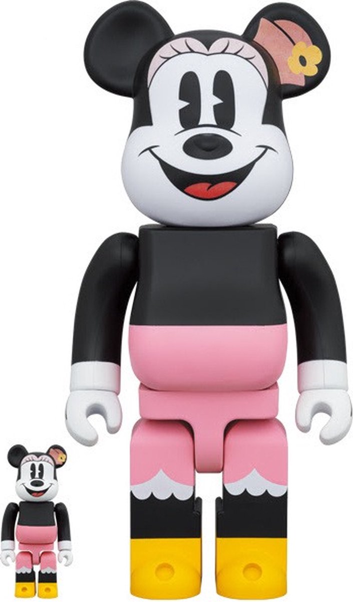 400% & 100% Bearbrick Set - Minnie Mouse (Lunch Box)