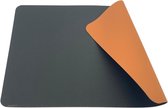 Luxe de table luxe aspect cuir - 6 pièces - noir double face - rectangulaire - 45 x 30 cm - cuir - set de table aspect cuir