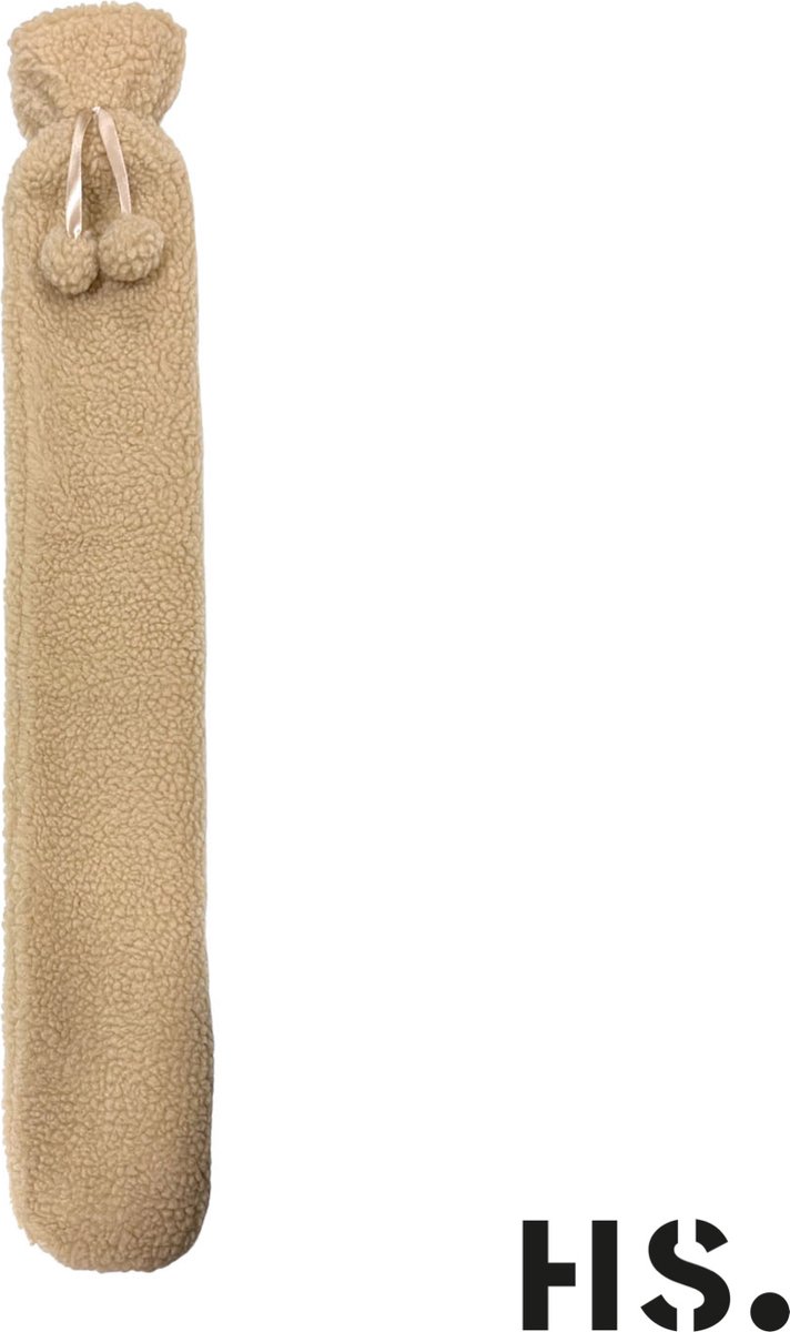 Goedkoopste Home Society - Kruik - Teddy stof - Deco Snugga - Extra lang - Beige - 72x13x4