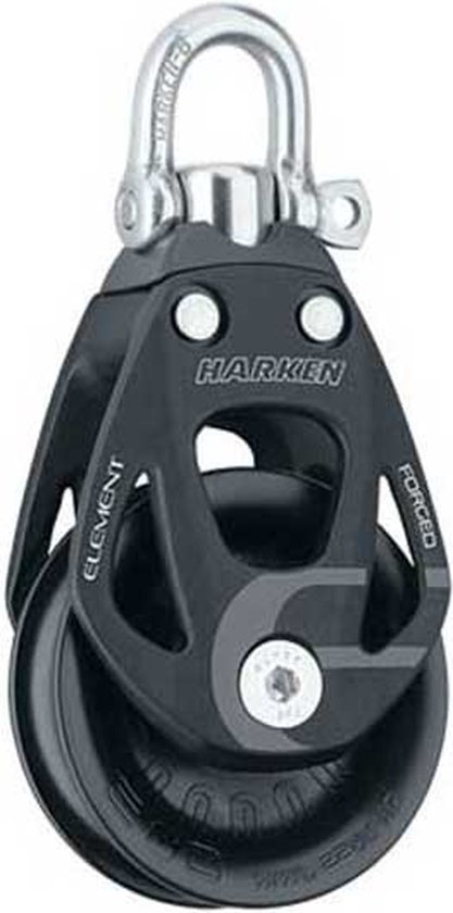 Râteaux 80mm Poulie Pivotante Simple Zwart