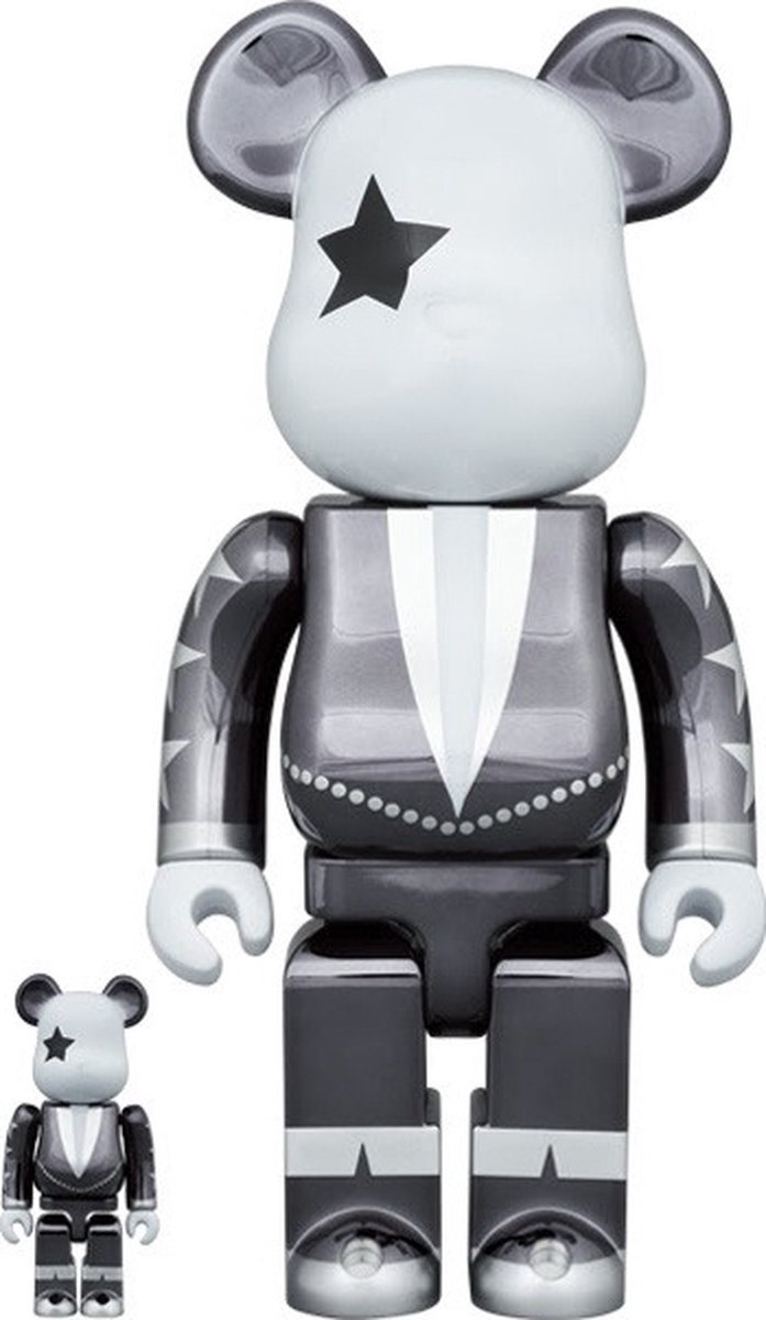 400% & 100% Bearbrick set - KISS Star Child (Chrome ed.)