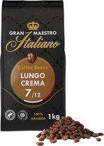 Gran Maestro Italiano - Lungo Crema - Grains de café - Grains pour Lungo - Arabica - 1kg