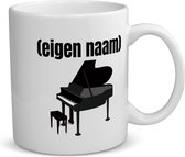 Akyol - piano met eigen naam koffiemok - theemok - Piano - muziek liefhebbers - mok met eigen naam - iemand die houdt van piano spelen - verjaardag - cadeau - kado - 350 ML inhoud