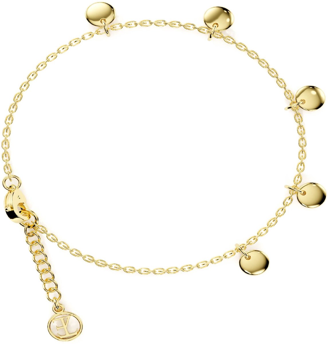 Elysian Armband Dames - Sterling Zilver 925 - 18K Goud verguld - Luxe geschenkdoos - 16 + 4 cm