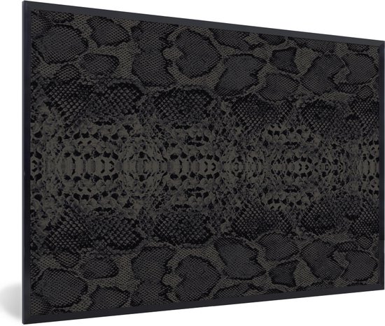 Fotolijst incl. Poster - Inductie beschermer - Leer - Structuur - Dierenhuid - 90x60 cm - Posterlijst