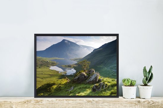 Photo encadrée - Image colorée d'un cadre photo paysage de montagne 30x20 cm - Affiche encadrée (Décoration murale salon / chambre)