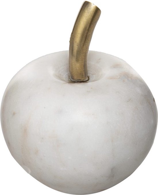 Object Deco Pomme de Marbre – Wit/ Or – Ø13 cm