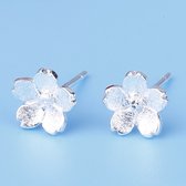 Gading® meisjes oorknopjes met bloemen- 5mm-zilver 925