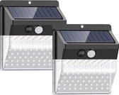 Lampe d'extérieur Solar FEDEC avec détecteur de mouvement - 2 pièces - Zwart