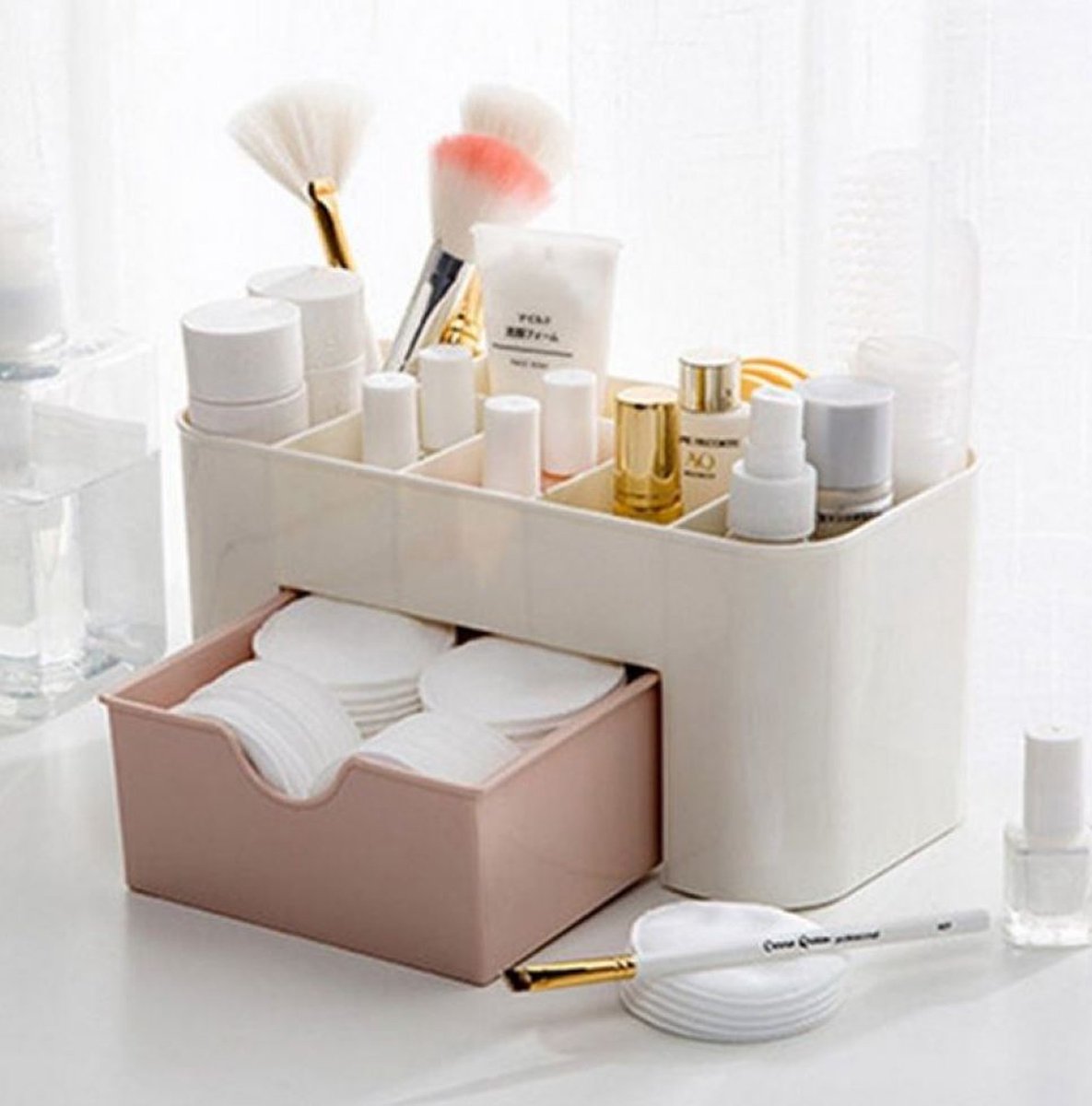Opbergdoos met lade voor make-up 20x10x10 cm