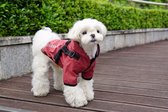 Honden Regenjas inclusief tuigje WoofWoof Rood Maat XXL Ruglengte 40 Borstomvang 54cm