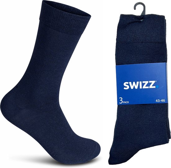Chaussettes Homme Swizz Casual paires Blauw Marine Taille 43