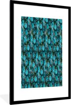 Cadre photo avec poster - Fleurs - Blauw - Roses - 80x120 cm - Cadre poster