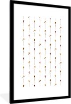 Fotolijst incl. Poster - Bloemen - Kleuren - Illustratie - 80x120 cm - Posterlijst