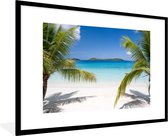 Cadre photo avec poster - Plage - Palmiers - Tropical - 120x80 cm - Cadre poster