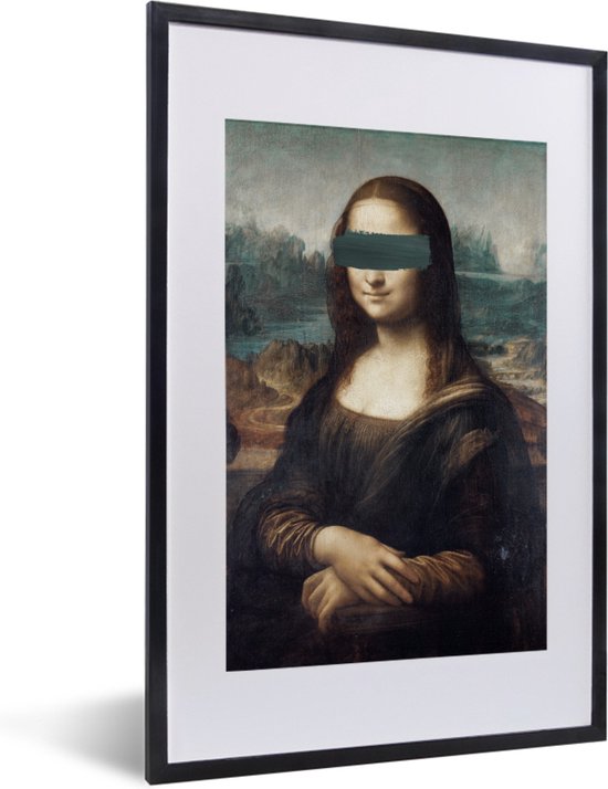 Fotolijst incl. Poster - Mona Lisa - Leonardo da Vinci - Groen - 40x60 cm - Posterlijst