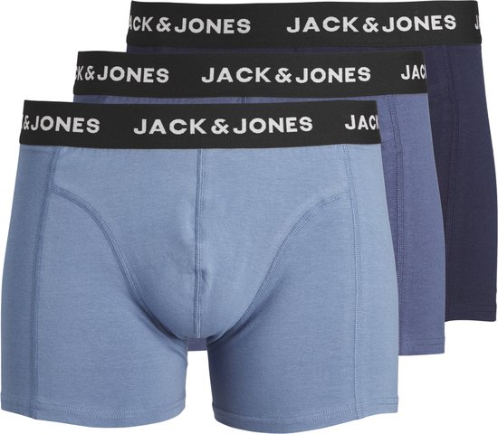JACK&JONES JACSOLID BLUE TRUNKS 3 PACK Heren Onderbroek