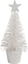 Mini sapin de Noël pailleté blanc