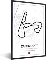 Fotolijst incl. Poster - Formule 1 - Circuit Zandvoort - Racebaan - Nederland - Circuit - Wit - 20x30 cm - Posterlijst
