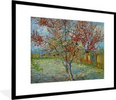 Fotolijst incl. Poster - De roze perzikboom - Vincent van Gogh - 80x60 cm - Posterlijst