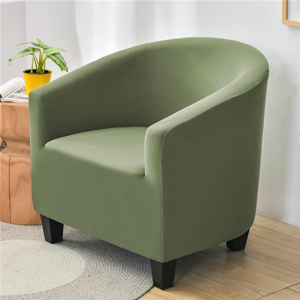 Acheter Housse de chaise de bureau couleur unie, pour fauteuil de bureau,  chaises d'ordinateur, vert armée