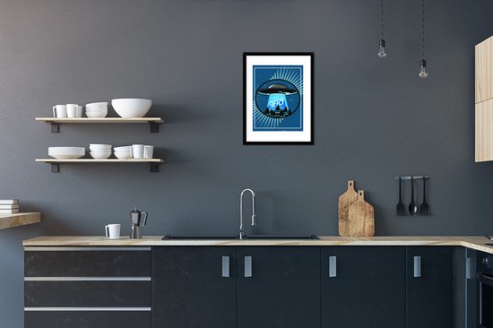 Cadre photo avec poster - OVNI - Extraterrestre - Espace - 30 x 40 cm - Cadre pour poster