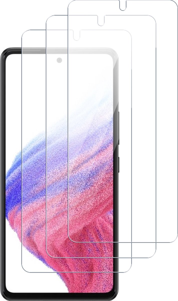 Mobigear Screenprotector geschikt voor Samsung Galaxy A53 Glazen | Mobigear Premium Screenprotector - Case Friendly - Zwart (2-Pack)